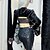 billige Vintage kjoler-Goth Pige Retro / vintage Punk &amp; Gotisk Steampunk Maskerade Dame Kostume Årgang Cosplay Top Maskerade
