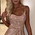 cheap Party Dresses-Women&#039;s Party Dress Sequin Dress Sheath Dress Mini Dress Champagne Pure Color Sleeveless Winter Fall Spring Sequins Fashion Spaghetti Strap Slim Party Winter Dress Spring Dress 2023 S M L XL