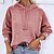 preiswerte Pullover-Damen Pullover Jumper Gehäkelt Stricken Strick Mit Kapuze Einfarbig Täglich Festtage Stilvoll Casual Herbst Winter Weiß Blau S M L / Langarm