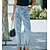 cheap Cotton &amp; Linen-Women&#039;s Pants Trousers Jeans Trousers Denim Light Blue Fashion Mid Waist Side Pockets Casual Weekend Full Length Micro-elastic Plain Comfort S M L XL XXL