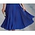 baratos Vestidos Casuais-Mulheres Vestido A Line Vestido midi Azul Bordado Manga 3/4 Inverno Outono Franzido Moderno Gola Redonda Convidado do casamento 2023 S M L XL 2XL 3XL