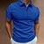 baratos 3D Polos-Homens Camisa Polo Waffle Colarinho polo Clássico Casual Diário Moda Casual Manga Curta Frente do botão Cor Sólida Normal Primavera Verão Preto Branco Azul Marinho Escuro Azul Cáqui Cinzento Camisa