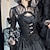 billige Vintage kjoler-Goth Pige Retro / vintage Middelalderkostumer Maskerade Dame Blonder Kostume Årgang Cosplay Langærmet Top Maskerade