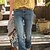 economico Pants-Per donna Pantaloni Jeans Misto cotone Blu marino Retrò vintage Classico Vita alta Tasche Informale Abbigliamento di strada Media elasticità Gradiente Comfort S M L XL 2XL