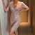 cheap Party Dresses-Women&#039;s Pink Sequin Dress Party Dress Sparkly Dress Semi Formal Homecoming Dress Mini Dress Half Sleeve Winter Fall V Neck Dress