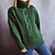 cheap Sweaters-Women&#039;s Pullover Sweater Jumper Turtleneck Cable Knit Polyester Knitted Fall Winter Outdoor Daily Weekend Stylish Casual Soft Long Sleeve Pure Color Pink Army Green Red S M L