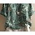 abordables T-shirts-Mujer Talla Grande Camisa Blusa Verde Trébol Floral Estampado Manga 3/4 Diario Vacaciones Fin de semana Vintage Vacaciones Casual Cuello Barco Ajuste regular Verano Primavera