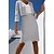 preiswerte Casual Kleider-Damen Kleid-Set Zweiteiliges Kleid Etuikleid Midikleid Grau Stickerei 3/4 Ärmel Winter Herbst Rüschen Modern V Ausschnitt 2023 S M L XL 2XL 3XL