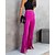 abordables Pants-Femme pantalon de costume Ample Pantalon Noir Rose rouge Mode Fendu Travail du quotidien Toute la longueur Micro-élastique Plein Confort S M L XL