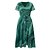 cheap Midi Dresses-Women&#039;s Knee Length Dress Swing Dress Party Dress Green Blue Gray Short Sleeve Print Color Block V Neck Spring Summer Party Elegant 2022 Loose S M L XL XXL 3XL