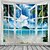 preiswerte Wandteppiche-Fenster Landschaft Wandteppich Kunst Dekor Decke Vorhang hängen zu Hause Schlafzimmer Wohnzimmer Dekoration Kokosnussbaum Meer Ozean Strand
