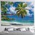cheap Wall Tapestries-Large Wall Tapestry Art Deco Blanket Curtain Picnic Table Cloth Hanging Home Bedroom Living Room Dormitory Decoration Polyester Fiber Beach Series Coconut Tree Blue Sea White Cloud Blue Sky