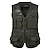 cheap Hiking T-shirts-Men&#039;s Sleeveless Fishing Vest Hiking Vest Vest / Gilet Jacket Top V Neck Outdoor Summer Breathable Quick Dry Lightweight Multi Pockets Cotton Blend Black Green Army Green Hunting Fishing Climbing