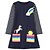 cheap Girls&#039; Dresses-Kids Little Girls&#039; Dress Unicorn Santa Claus Striped Daily Holiday Vacation A Line Dress Print Black Pink Above Knee Long Sleeve Cute Casual Sweet Dresses Fall Winter Christmas Regular Fit 3-10 Years