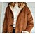cheap Coats &amp; Trench Coats-Women&#039;s Sherpa jacket Street Casual Daily Casual Daily Warm Single Breasted Button Pocket Casual Street Style Hoodie Regular Fit Solid Color Outerwear Winter Fall Long Sleeve Brown S M L XL XXL 3XL