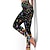 abordables Joyería de Mujer-Mujer Pantalones de yoga Control de barriga Levantamiento de tope Yoga Aptitud física Entrenamiento de gimnasio Alta cintura Flores Mallas Leggings Leggings Prendas de abajo Negro / Rojo Blanco