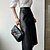 abordables Skirts-Femme Jupe Jupes de travail Polyuréthane Cuir Midi Noir Jupes Fendu Bureau / Carrière Casual Quotidien Mode S M L