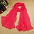 preiswerte Super Sale-Damen Chiffon-Schals Alltagskleidung Täglich Verabredung Rot Rosa Schal Einfarbig / Basic / Herbst / Winter / Frühling
