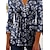 cheap Tops &amp; Blouses-Women&#039;s Shirt Blouse Tunic White Red Navy Blue Button Flowing tunic Floral Polka Dot Daily Weekend 3/4 Length Sleeve V Neck Streetwear Casual Regular Floral S