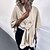cheap Cardigans-Women&#039;s Shrug V Neck Ribbed Knit Polyester Knitted Fall Winter Outdoor Daily Going out Stylish Casual Soft Long Sleeve Solid Color Black Wine Beige One-Size