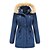cheap Down&amp; Parkas-Lady&#039;s Elegant Winter Parka with Fur Collar and Hood