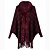 cheap Cardigans-Women&#039;s Poncho Sweater Open Front Ribbed Knit Polyester Tassel Knitted Fall Winter Outdoor Daily Going out Stylish Elegant Soft Long Sleeve Houndstooth Black Wine Khaki One-Size
