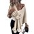 baratos Cardigãs-jumper de ombros feminino malha com nervuras cor sólida decote em v elegante casual diariamente saindo outono inverno café tamanho único