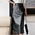 abordables Skirts-Mujer Falda faldas de trabajo Poliuretano Cuero Midi Negro Faldas Separado Oficina / Carrera Casual Diario Moda S M L