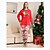 cheap Family Look Sets-Family Look Christmas Cotton Pajamas Home Elf Christmas pattern Red Long Sleeve Daily Matching Outfits / Fall / Winter