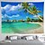 billige Wall Tapestries-landskap natur stor veggteppe art deco teppe gardin piknik bordduk hengende hjem soverom stue sovesal dekorasjon strand serie kokosnøtt tre blå hav hvit sky blå himmel