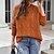 preiswerte Pullover-Damen Pullover Jumper Kabel Stricken Strick Rundhalsausschnitt Einfarbig Outdoor Täglich Stilvoll Casual Herbst Winter Orange Grau S M L / Langarm / Festtage / Regular Fit / Ausgehen