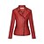 preiswerte Damen Jacken-Damen Lederjacke Kunstlederjacke Outdoor Strasse Täglich Urlaub Windundurchlässig warm halten Reisverschluss Zip Tasche Casual Streetstyle Umlegekragen Regular Fit Feste Farbe Oberbekleidung Winter