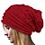 billige Sale-Dame Hat Hue / Slouchy Sort Hvid Rød udendørs Gade Hverdag Strikket Bærbar Vindtæt Komfort Ren farve