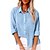 cheap Tops &amp; Blouses-Women&#039;s Shirt Blouse Black White Pink Button Pocket Plain Casual Long Sleeve Shirt Collar Streetwear Regular S