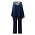 cheap Jumpsuits &amp; Rompers-Women&#039;s Jumpsuit Solid Color Elegant V Neck Straight Holiday Weekend Half Sleeve Regular Fit Navy Blue S M L Spring