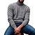 abordables Men&#039;s Socks-Hombre Camiseta Cuello Alto Color sólido Verde Trébol Negro Gris Manga Larga Casual Diario Tops Moda Casual Fornido Cómodo / Primavera / Otoño