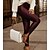 cheap Graphic Chic-Women&#039;s Skinny Pants Trousers Faux Leather Matt black Black Burgundy Fashion Casual Weekend Ankle-Length Micro-elastic Plain Tummy Control S M L XL