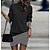 abordables Mini Robes-Mini robe Robe sweat Femme Hiver Automne manche longue - Imprimer à la mode Casual Bloc de couleur Fin de semaine robe automne 2023 Noir S M L XL 2XL 3XL