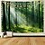 billige Wall Tapestries-landskap tre veggteppe kunst dekor teppe gardin piknik duk hengende hjem soverom stue sovesal dekorasjon tåkete skog natur solskinn gjennom treet