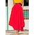 abordables Skirts-Mujer Falda Columpio faldas de trabajo Falda larga Maxi Faldas Color sólido Rendimiento Casual Diario Otoño Mezcla de Algodón Ropa de calle Amarillo Rojo Naranja