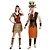billige Anime cosplay-Cosplay Indianere Unisex Pars kostymer Film-Cosplay Cosplay Kostymefest Brun Halloween Karneval Maskerade Kostume polyester