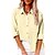 economico Tops &amp; Blouses-Per donna Camicia Blusa Nero Bianco Rosa Pulsante Tasche Liscio Informale Manica lunga Colletto Streetwear Standard S