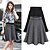 cheap Skirts-Women&#039;s Skirt Swing Work Skirts Woolen Drak grey Black Skirts Autumn / Fall Fashion Casual Daily Weekend M L XL