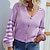 cheap Sweaters-Women&#039;s Cardigan Sweater Jumper Ribbed Knit Knitted V Neck Striped Outdoor Daily Stylish Casual Winter Fall Blue Purple S M L