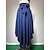 cheap Skirts-Women&#039;s Swing Work Skirts Long Skirt Maxi Navy Blue Skirts Split Long Elegant Office / Career Casual Daily Fall &amp; Winter S M L