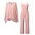 cheap Jumpsuits &amp; Rompers-Women&#039;s Jumpsuit Solid Color High Waist Ruffle Ordinary V Neck Street Work Half Sleeve Regular Fit Pink S M L Spring / Mesh
