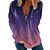 cheap Super Sale-Women&#039;s Round Neck Gradient Pullover Sweatshirt