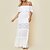 cheap Casual Dresses-Women&#039;s Lace Dress White Dress Long Dress Maxi Dress White Pure Color Sleeveless Summer Spring Fall Lace Vacation Off Shoulder Slim Wedding Guest Vacation Spring Dress 2023 S M L XL