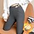cheap Graphic Chic-Women&#039;s Fleece Pants Cotton Solid Colored Black Light Grey Casual High Waist Ankle-Length Office Dailywear Fall &amp; Winter