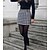 abordables Skirts-Femme Jupe Jupes de travail Jupe à carreaux Polyester Tweed Mini Noir Kaki Jupes Imprimer Bureau / Carrière Retour Mode S M L